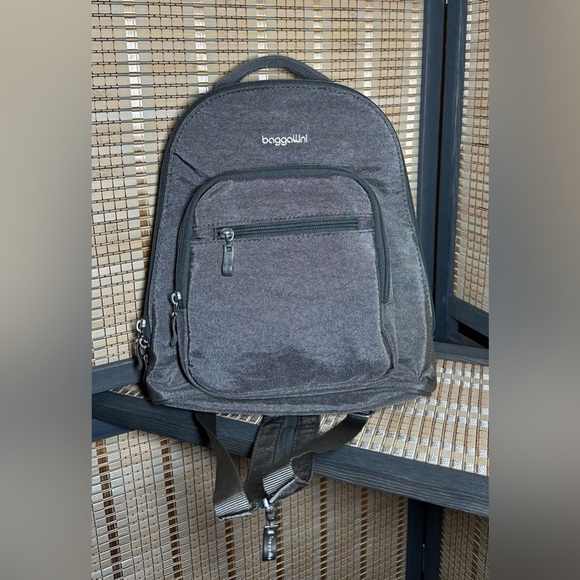 NWT - Baggallini Back to Basics Backpack - Steel Mini Backpack - Picture 7 of 11